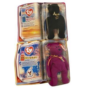 Lot of 2 Mc Donald’s 1999 The End Millennium The Bear Teenie Ty Beanie Baby Plus